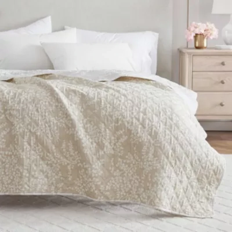 Layered Branches Cotton Throw