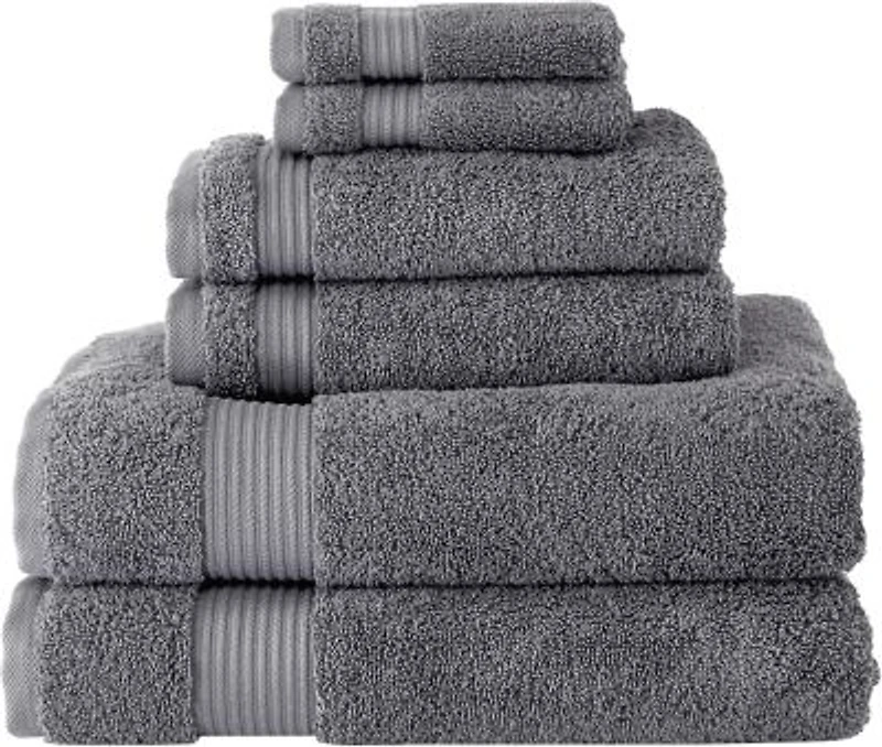 Amadeus 6 Pc Towel Set Gray