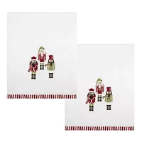 Peppermint Nutcracker Bath Towel - Set of 2