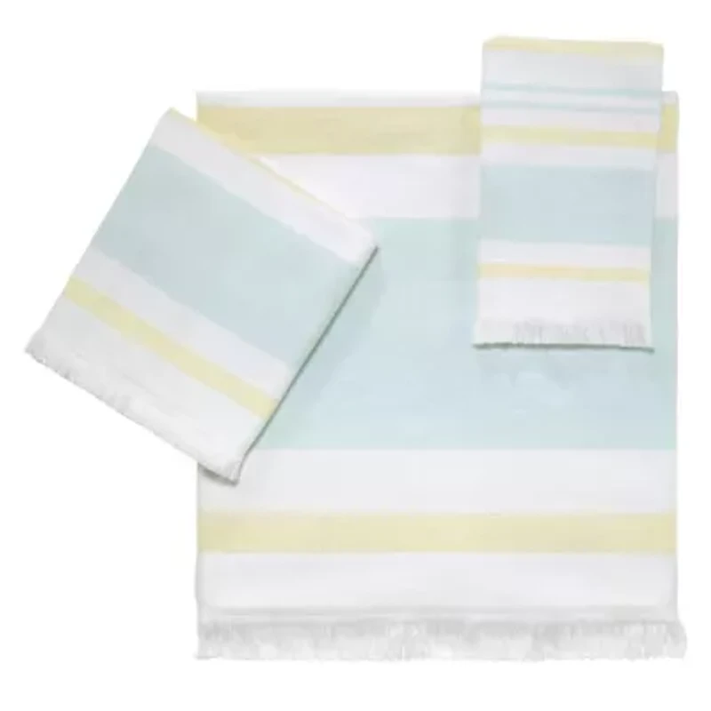 Clubhouse Stripe Aqua 3pc. Towel Set