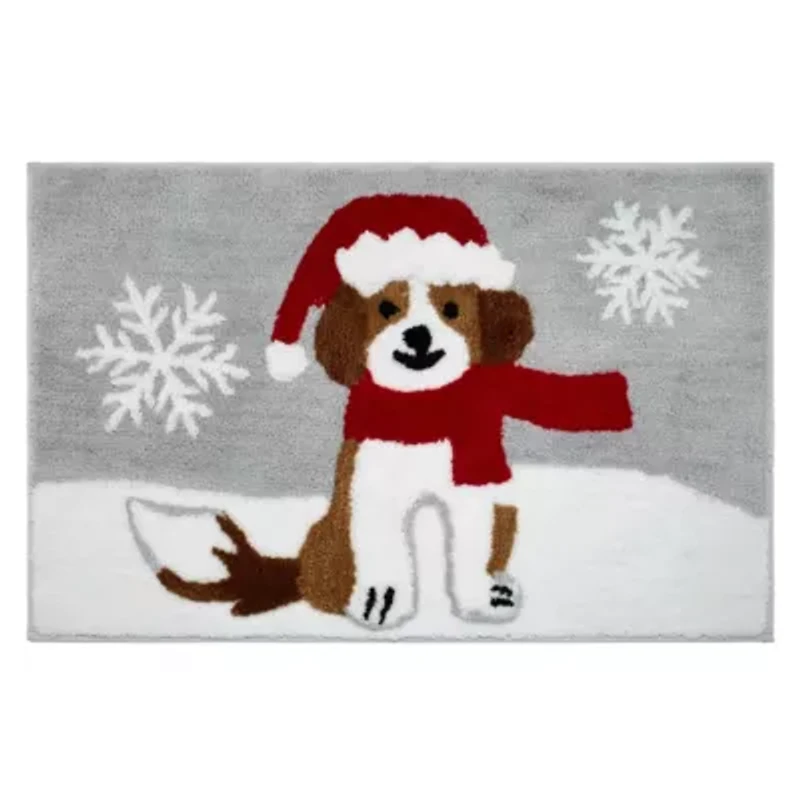 Puppy Santa Rug