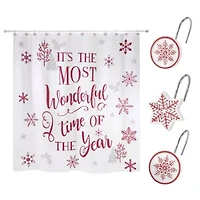 Sparkle Shower Curtain and Hook Set