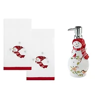 Holiday Cheer 3-pc. Lotion Pump Fingertip Towel Set