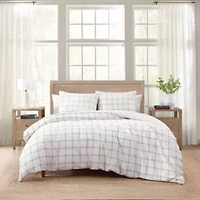 Modern Windowpane Cotton Comforter Set