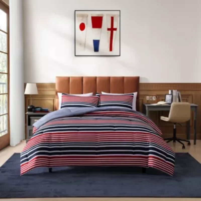 Favorite Stripe Microfiber Comforter Set