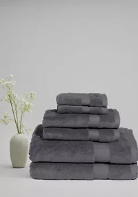 Royal Velvet Signature Solid Grey 6 Piece Towel Set