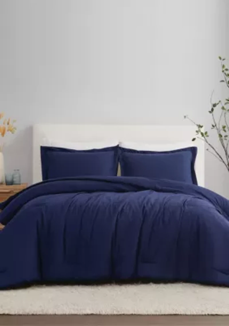 Brooklyn Loom Solid 100% Linen Comforter Set
