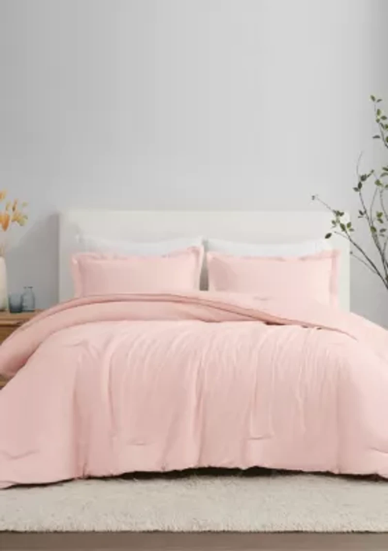 Brooklyn Loom Solid 100% Linen Comforter Set