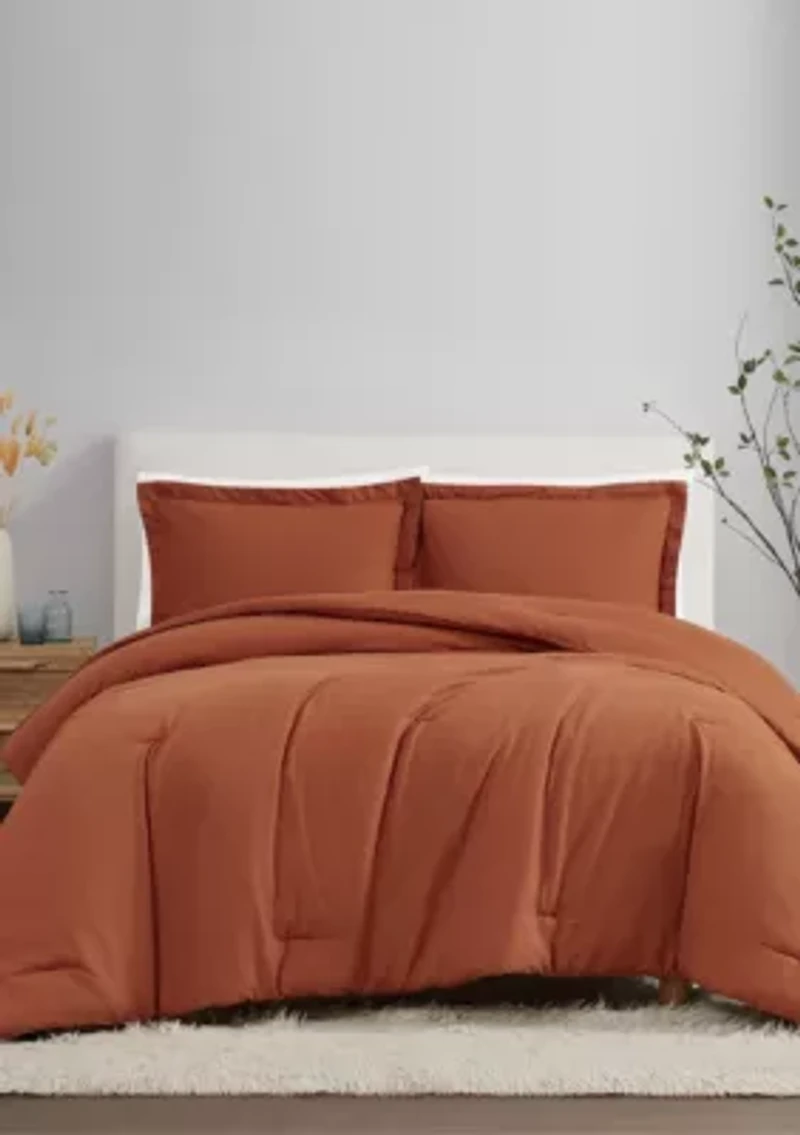 Brooklyn Loom Solid 100% Linen Comforter Set