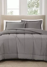 Brooklyn Loom Solid Cotton Percale Navy Twin/Twin XL 2 Piece Comforter Set