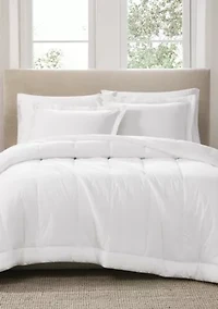 Brooklyn Loom Solid Cotton Percale Navy Twin/Twin XL 2 Piece Comforter Set