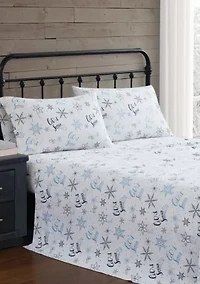 Truly Soft Let It Snow Full Flannel Sheet Set