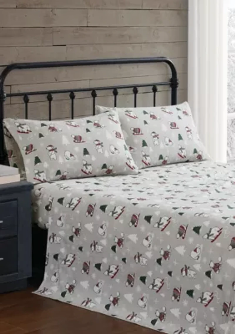 Truly Soft Polar Bears Full Flannel Sheet Set
