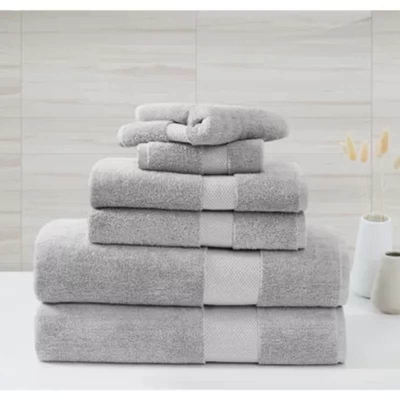 Borghese Roma Oversized Luxe Turkish Cotton 6 Piece Towel Set Blush