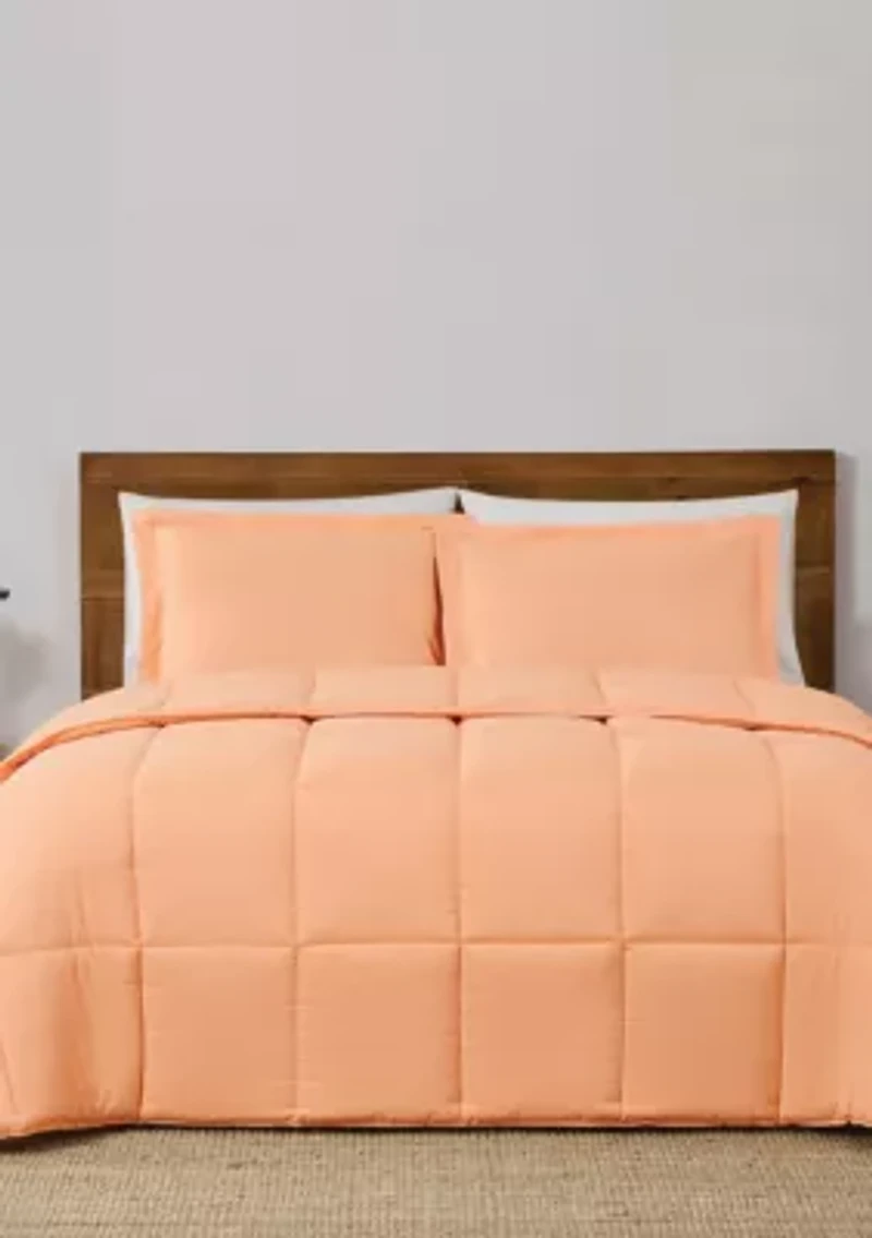 Truly Soft Everyday Reversible Peach Twin XL 2 Piece Comforter Set