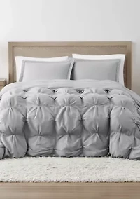Truly Soft Oversized Puffer White Full/Queen 3 Piece Comforter Set