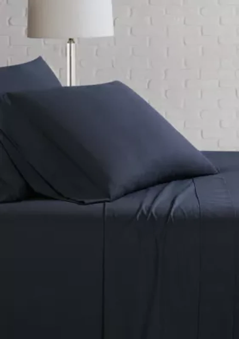 Cannon Solid Percale Black 5 Piece Split King Sheet Set