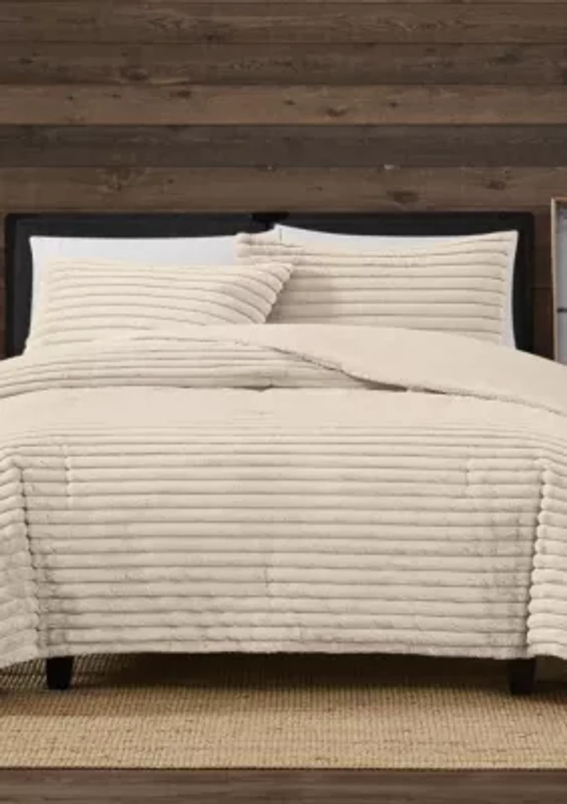 Frye Channel Stitch Velvet Comforter Set