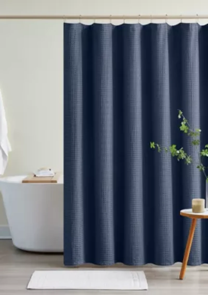 Cannon Heritage Cotton Waffle Shower Curtain