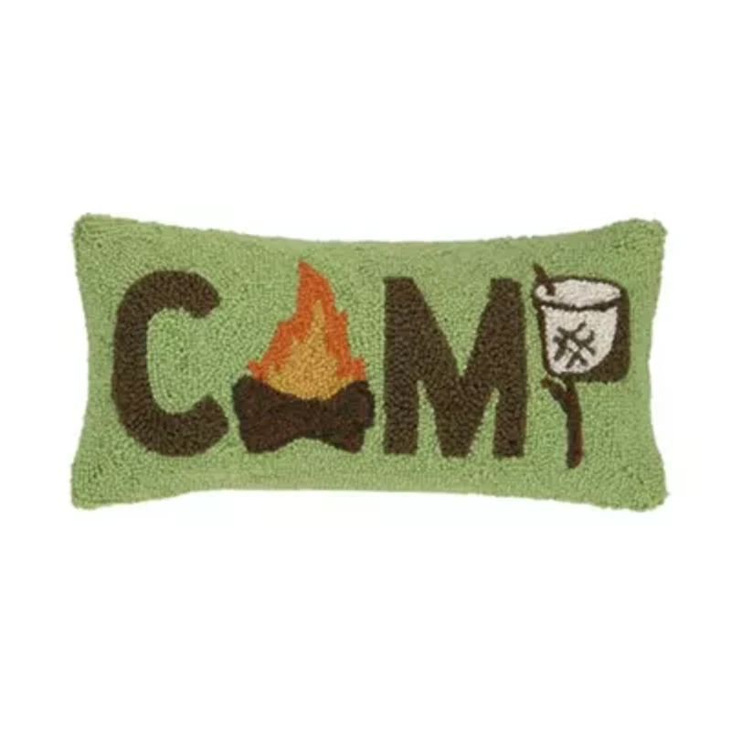 Camp Marshmallow Wool Hook Pillow