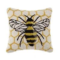 Honeycomb Bee Wool Hook Pillow