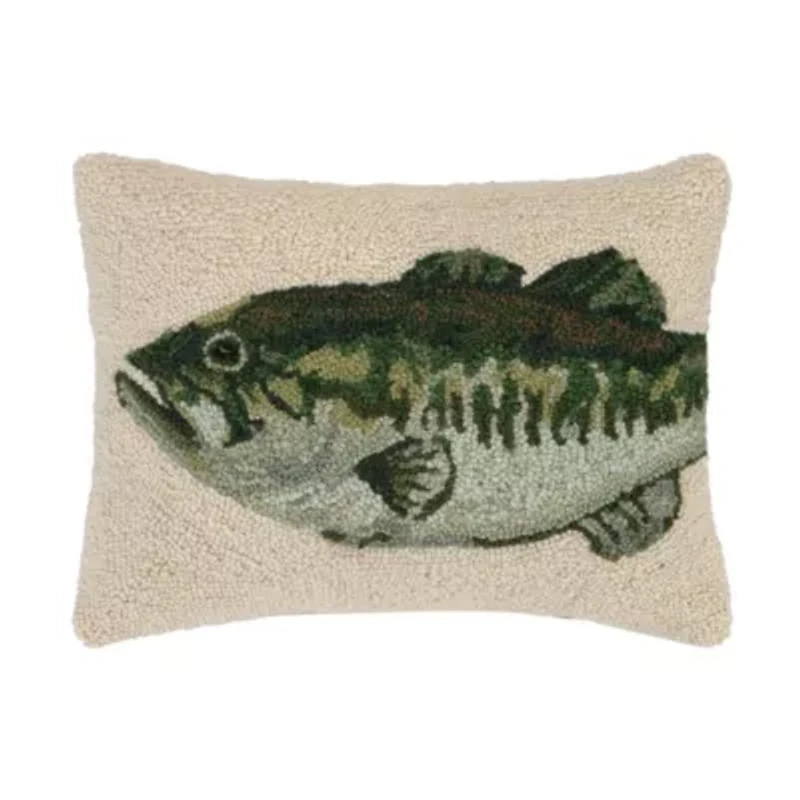 Bass Wool Hook Pillow