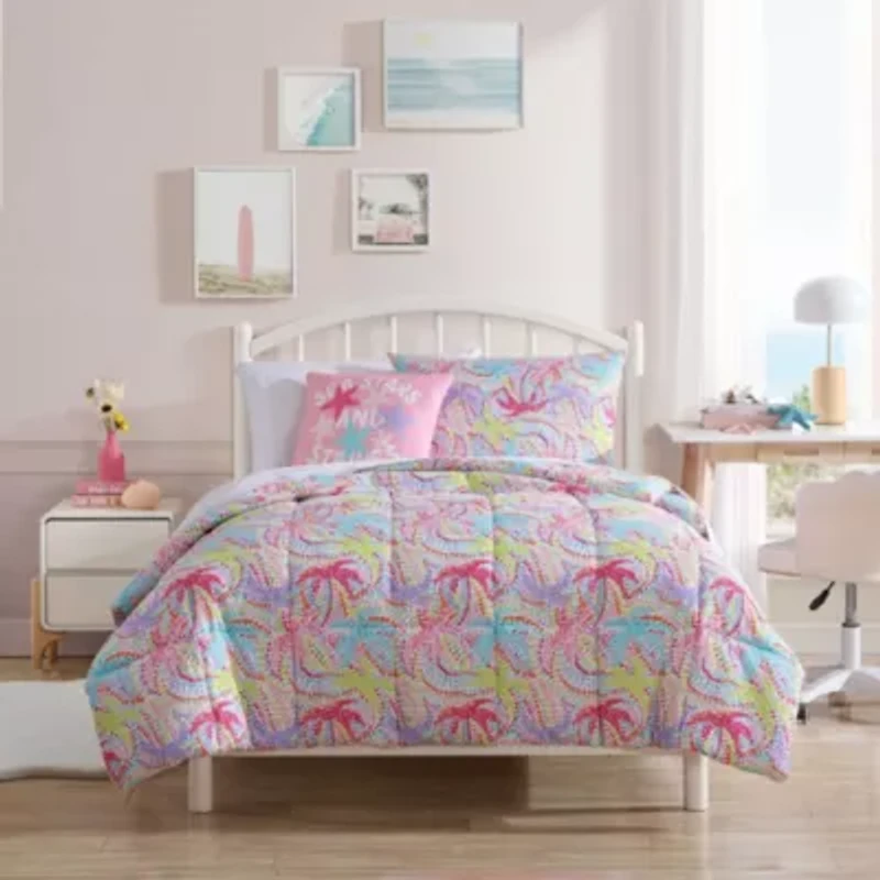 Sutton Palm Trees Microfiber Comforter Sham Bonus Set