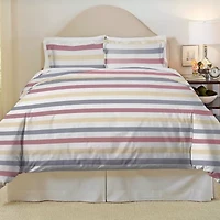 Pointehaven 180 GSM Brushed Cotton Flannel Printed Duvet Set