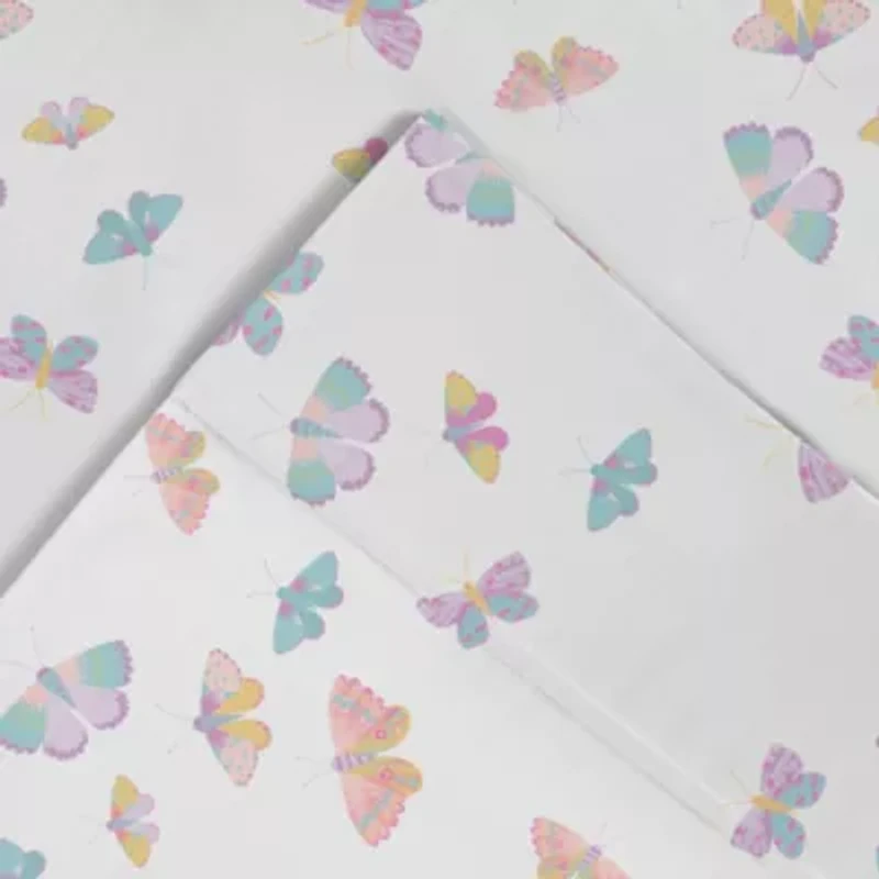 Pointehaven 200 Thread Count Cotton Percale Print Pillowcase Pairs