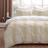 Pointehaven 200 Thread Count Cotton Percale Print Duvet Sets