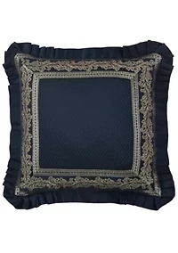 Monte Carlo 20" Square Embellished Decorative Throw Pillow