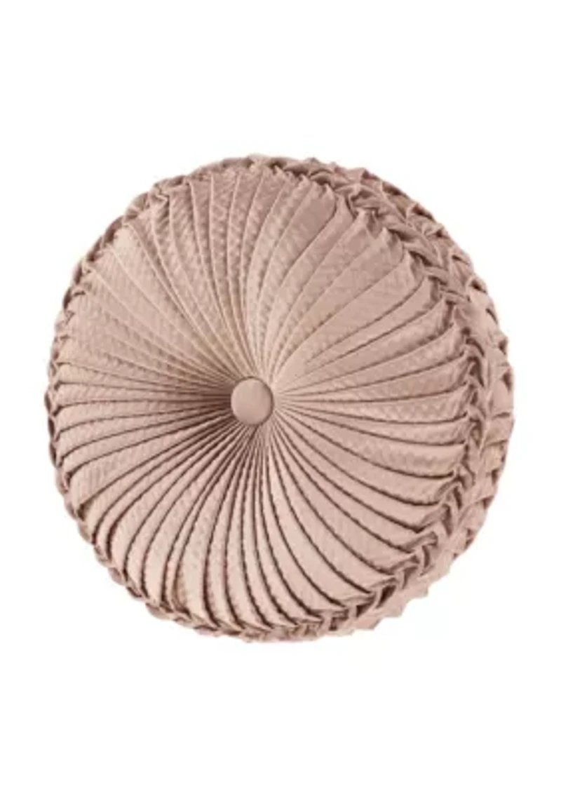 Rosewater Tufted Round Decorative Throw Pillow