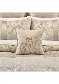 Spectra 16" Square Embellished Decorative Throw  Pillow