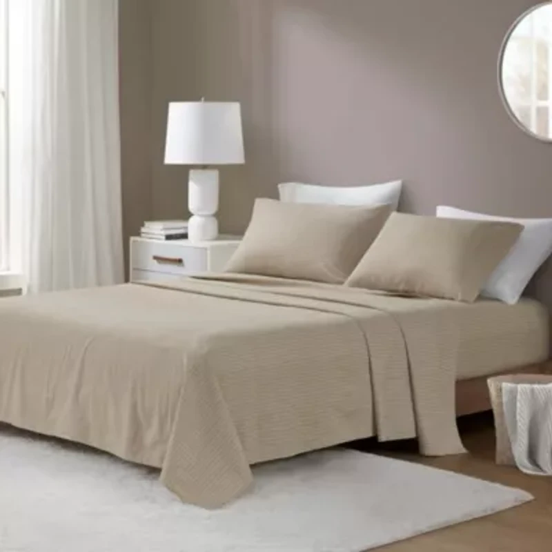 Oversized Cotton Flannel 4 Piece Sheet Set
