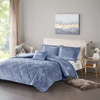Felicia Velvet Comforter Set with Throw Pillow