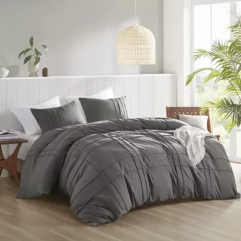Porter Soft Washed Pleated Duvet Cover Set