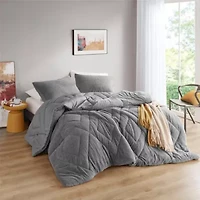 Kyla Double Diamond Quilted Teddy Comforter Set