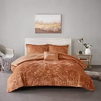 Felicia Velvet Comforter Set with Throw Pillow