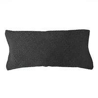 Woven Suede Lumbar Pillow