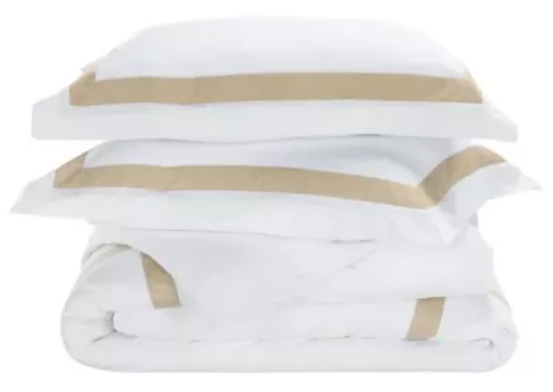 Bold Border Hotel Duvet Cover Set 3pc