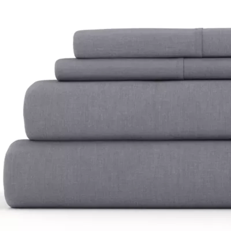 Becky Cameron Linen & Rayon from Bamboo Blend 4 Piece Sheet Set