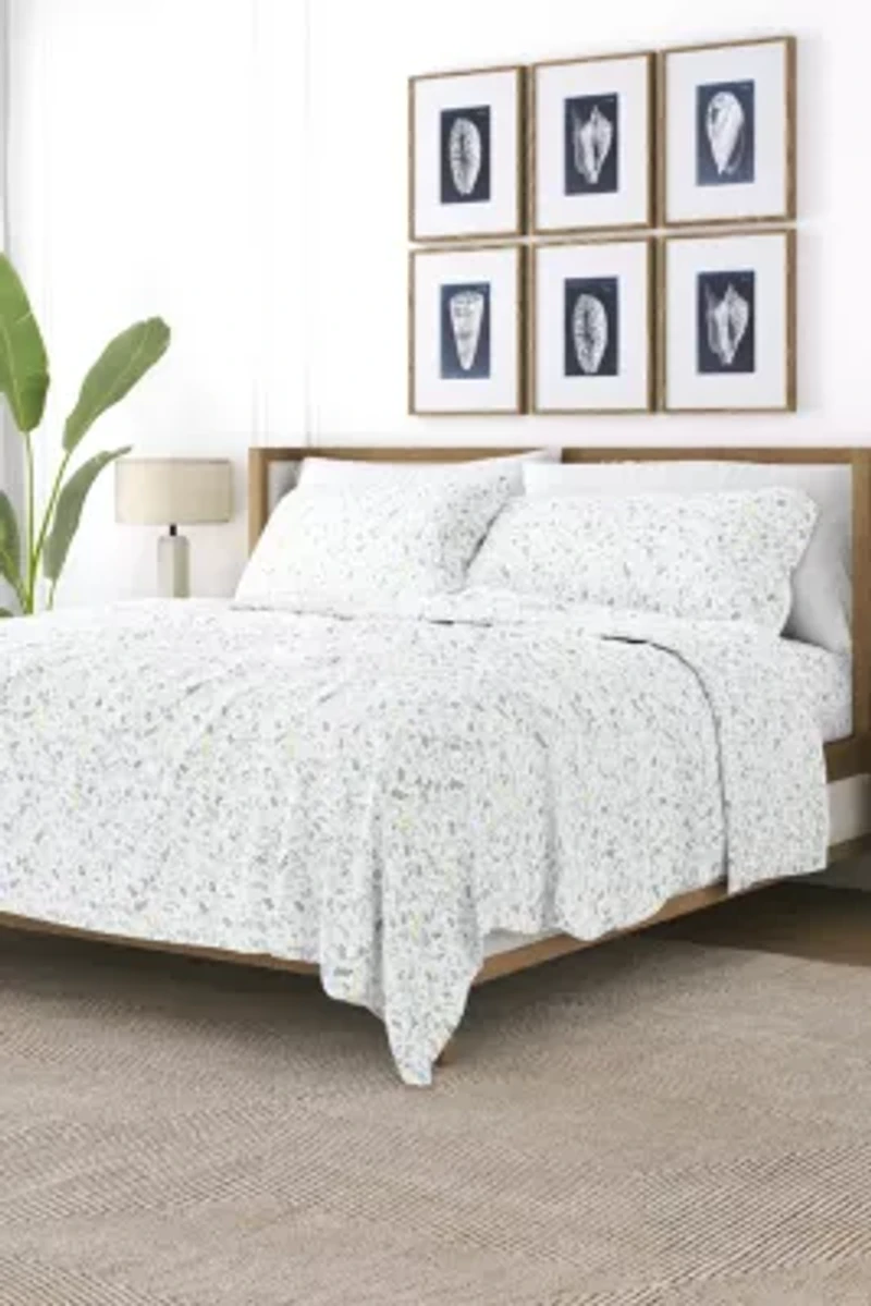 Sheet Set 3-Piece Patterned Microfiber Garden Farmhouse Ultra Soft Bedding