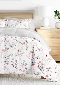 Bedding Bundle, Patterned Microfiber Comforter Set and Solid Sheet