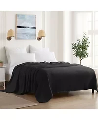 Grand Hotel 100% Cotton Houndstooth Stitch Pattern Woven Blanket