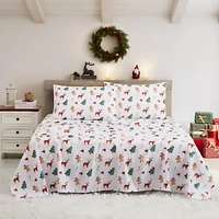 Printed Christmas Holiday Microfiber Sheet Sets