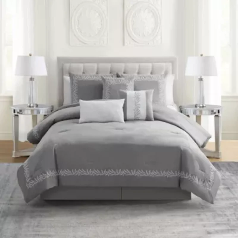 7 Piece Salerno Suede Elegant Bedding Set