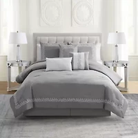 7 Piece Salerno Suede Elegant Bedding Set