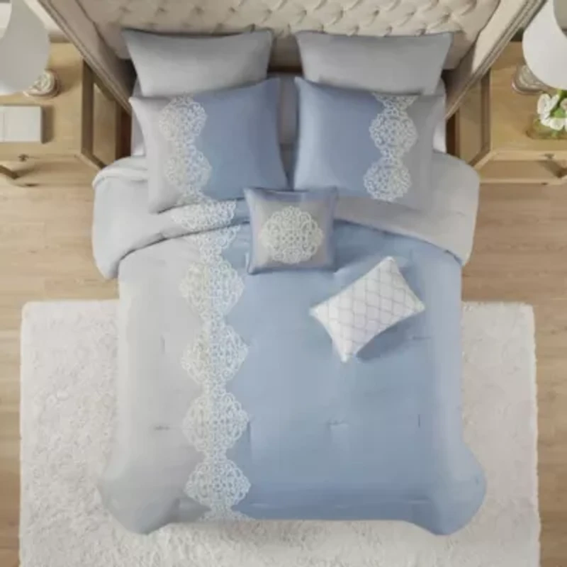 Panache 8 Piece Embroidered Microfiber Comforter Set