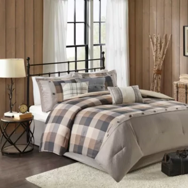 Ridge 7 Piece Herringbone Comforter Set