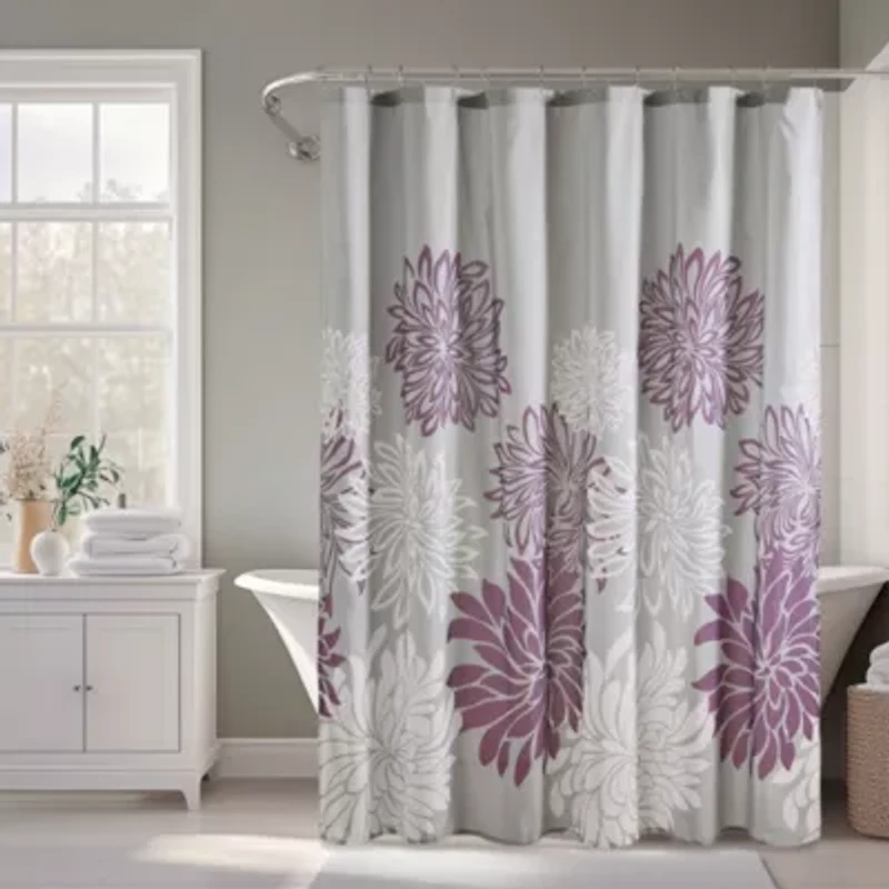 Maible Printed Floral Shower Curtain